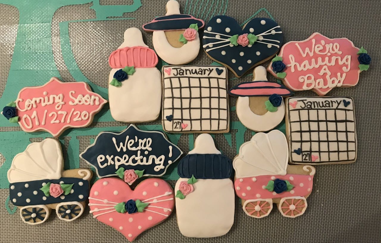Baby Announcement Sugar Cookies Boy Girl
