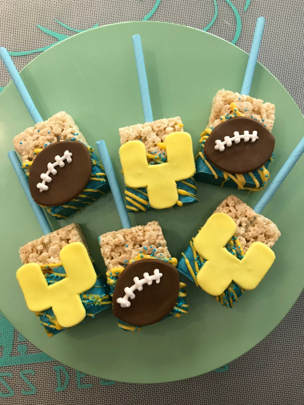 Football Rice Krispies Treats