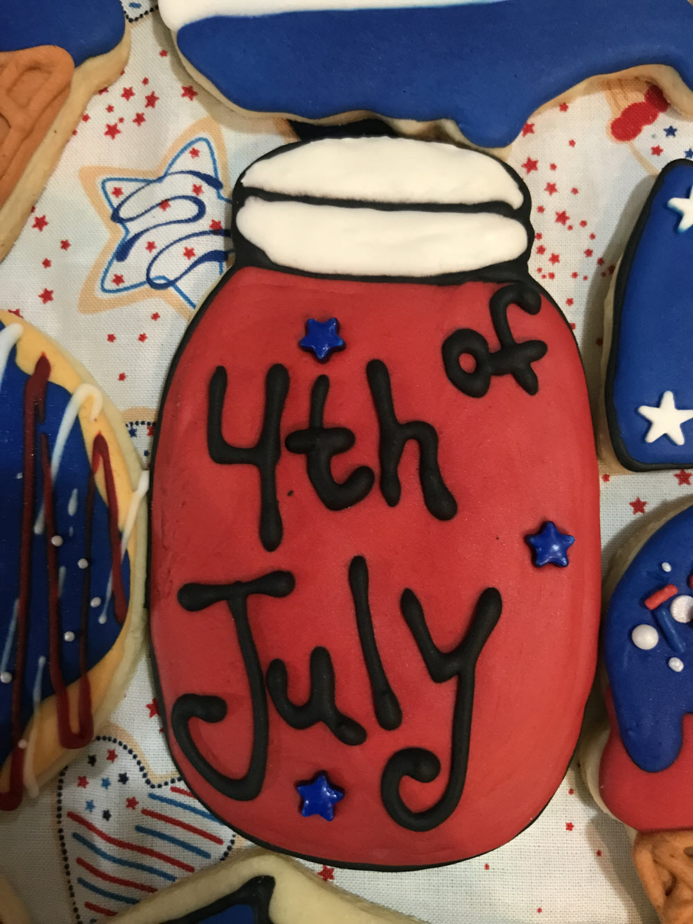 4th of July Surgar Cookies Mason Jar