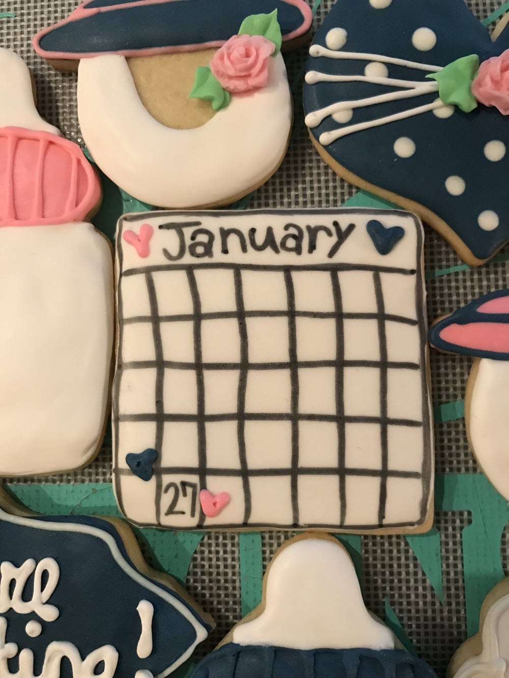 Baby Announcement Sugar Cookies