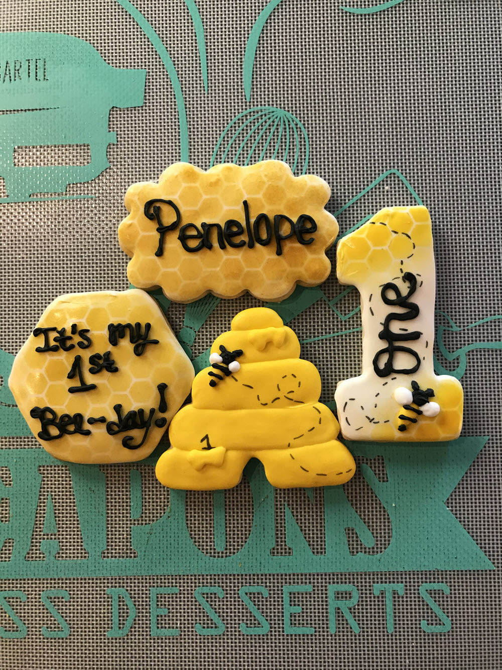 Bee Birthday Cookies