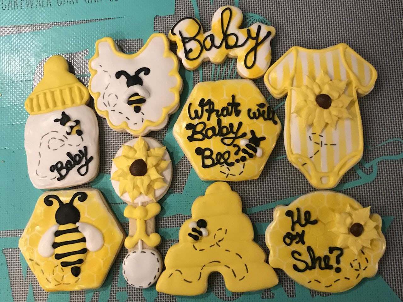Bumble Bee Shower Cookies
