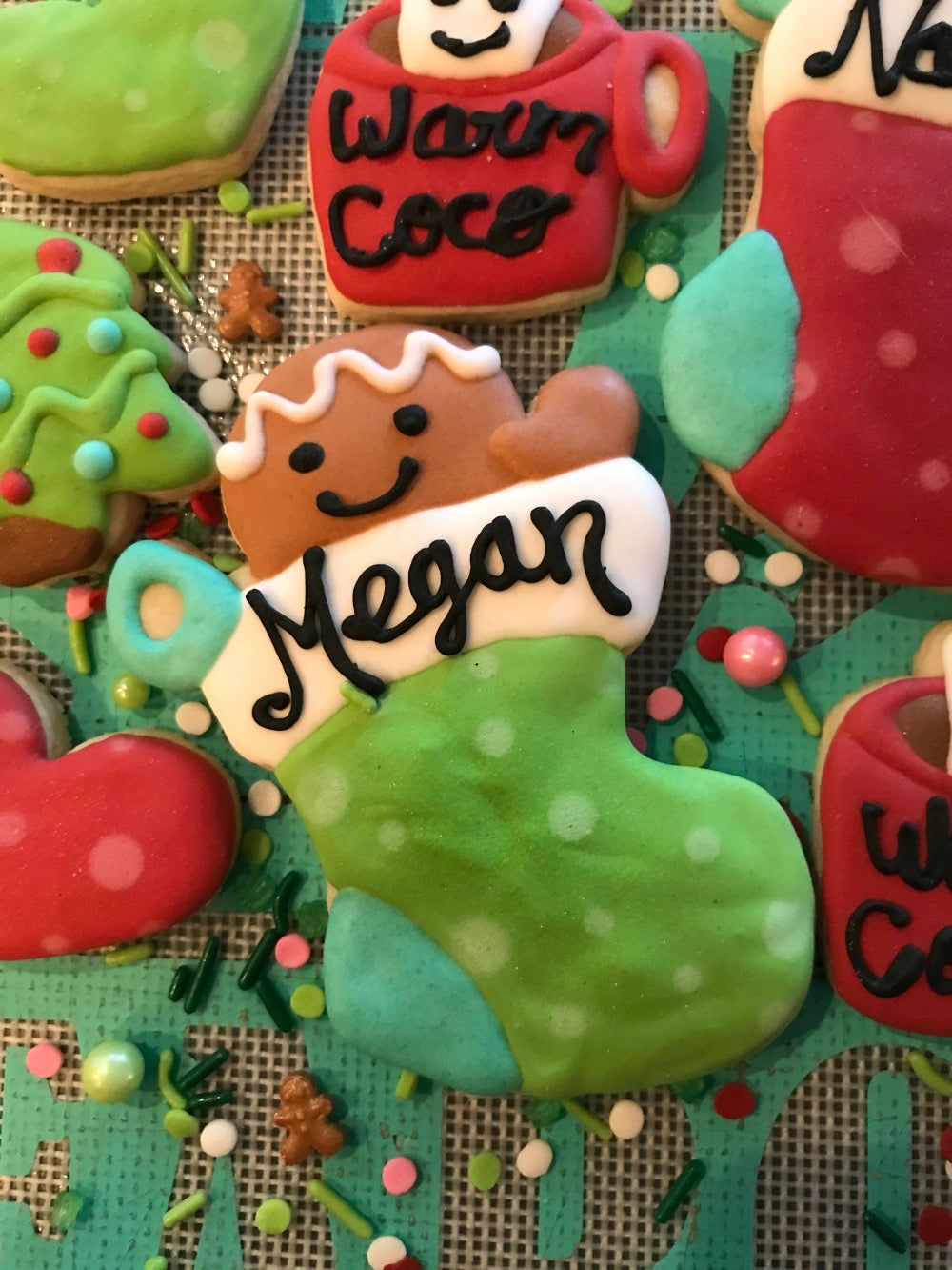 Christmas Stockings With Names Cookies