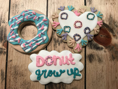 Donut Birthday Cookies Set