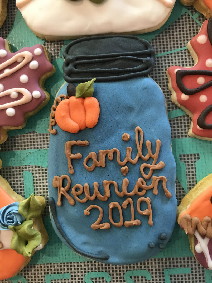Fall Family Reunion Cookies Mason Jar