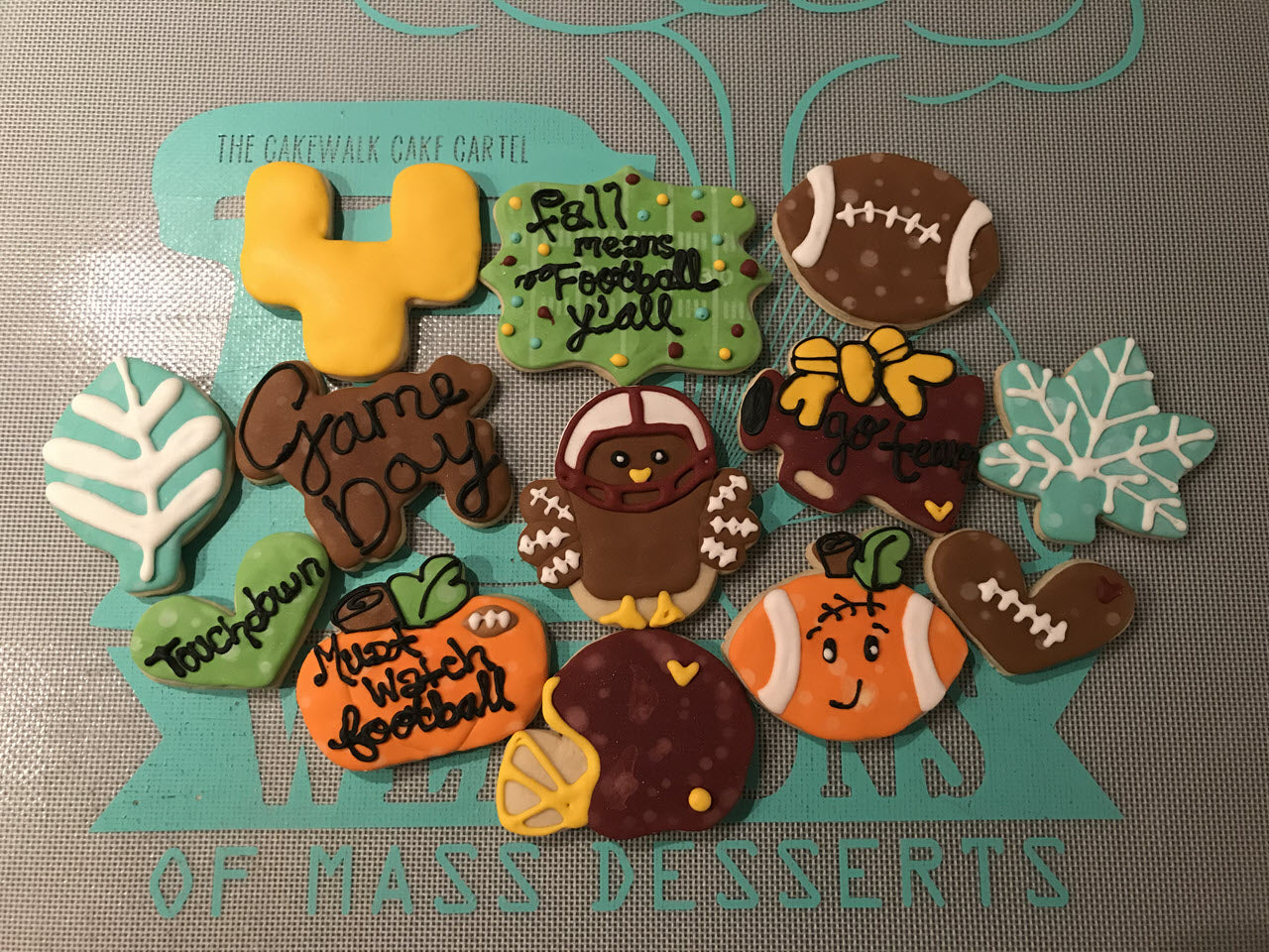 Fall Sugar Cookies Football Themed Full