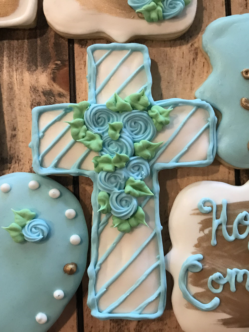 First Holy Communion Blue Cookies 