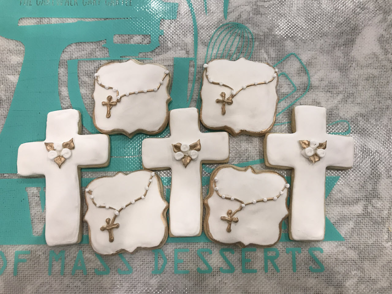 First Holy Communion White Cookies Set
