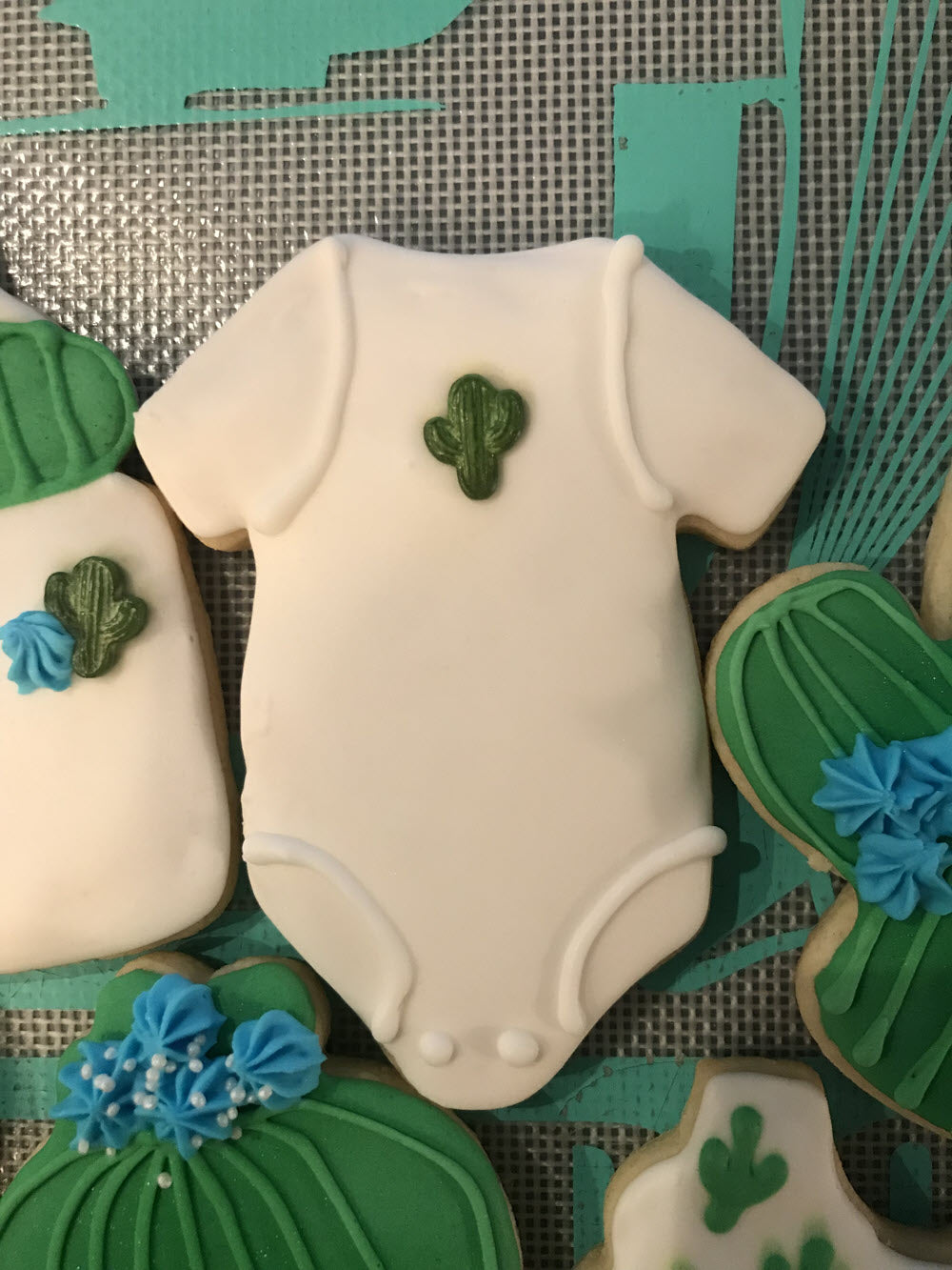 Cactus Baby Shower Cookies