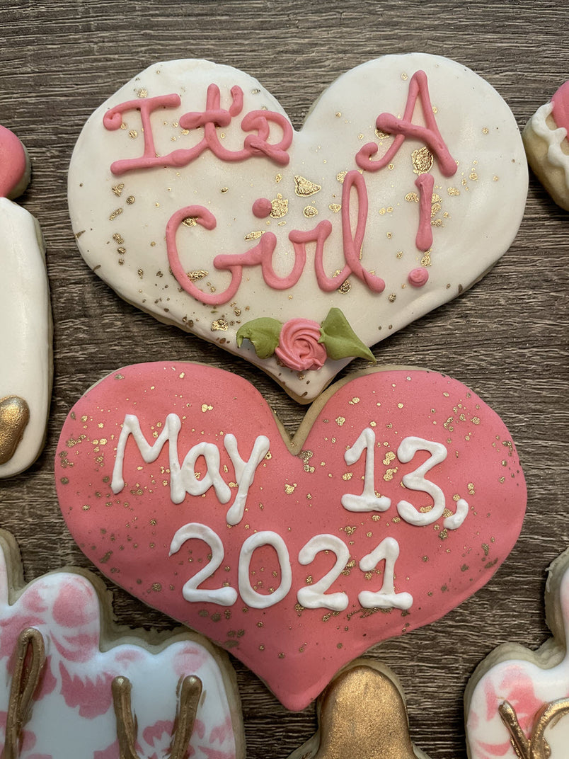 It’s a Girl Baby Announcement Cookies Set