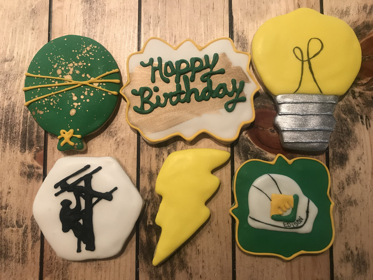 Power Lineman Birthday Cookies Dozen
