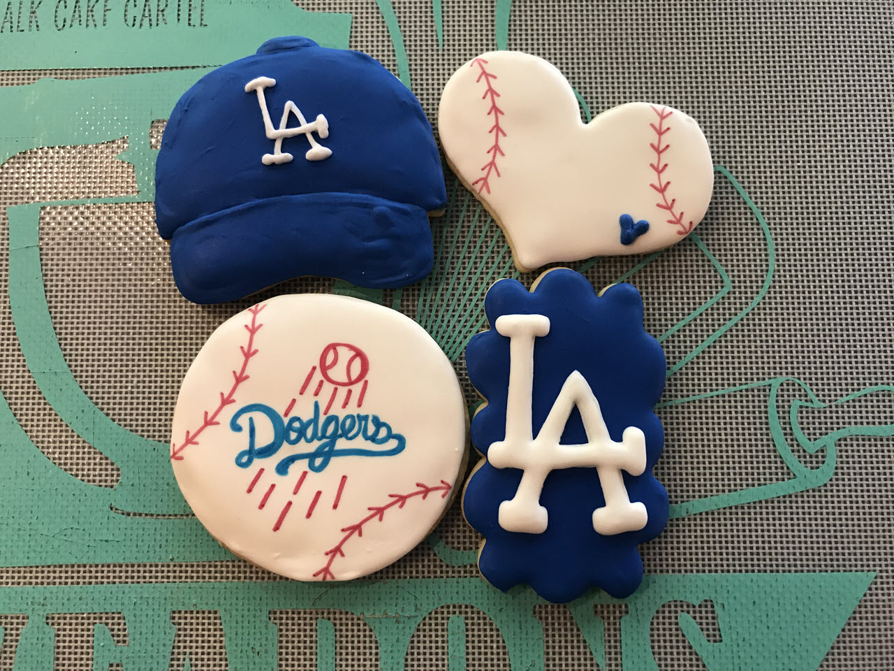 MLB: Los Angeles Dodgers Baseball Sugar Cookies