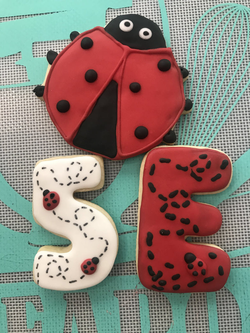 Lady Bug Birthday Cookies