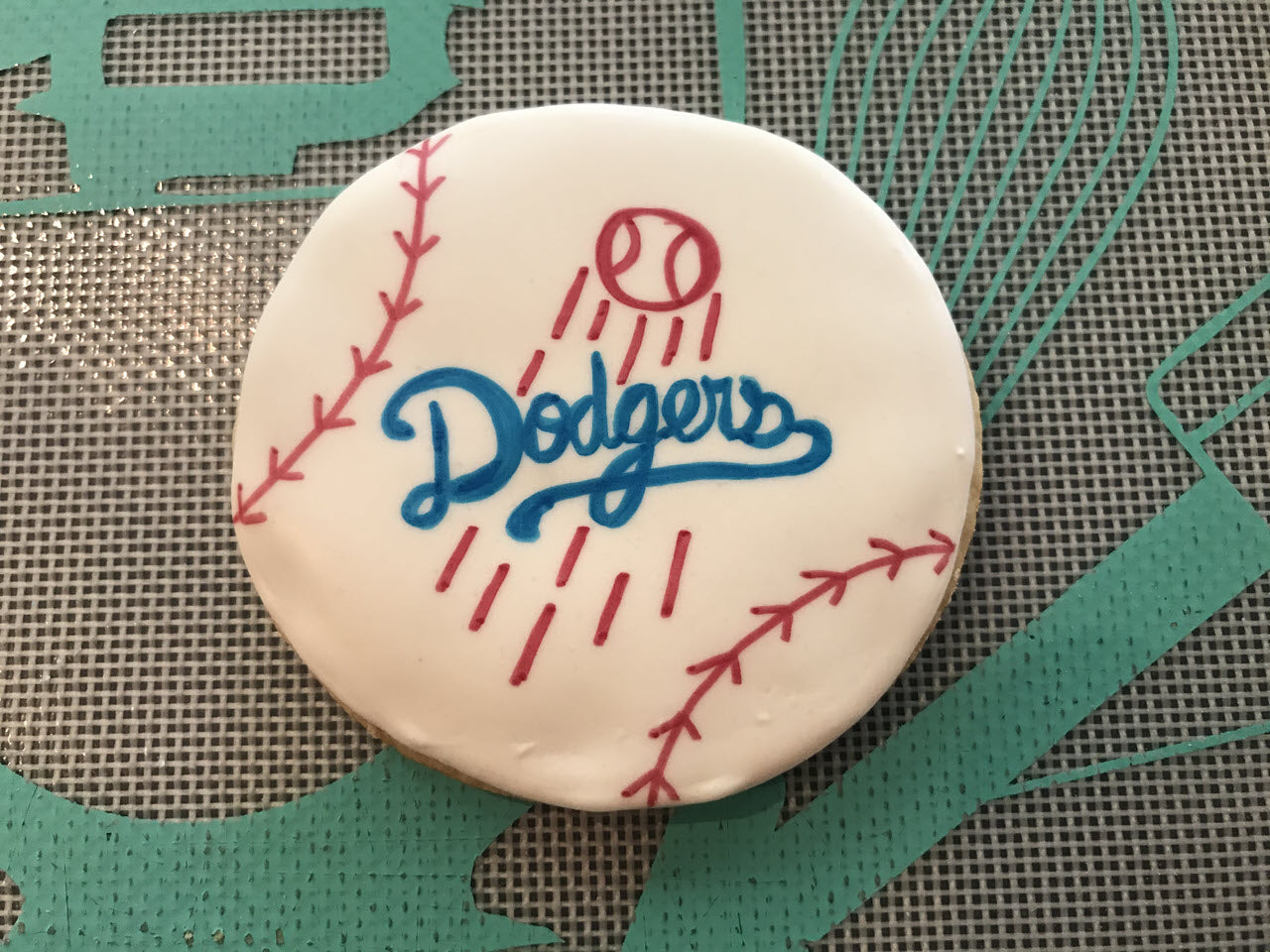 MLB Los Angeles Dodgers Baseball Sugar Cookies
