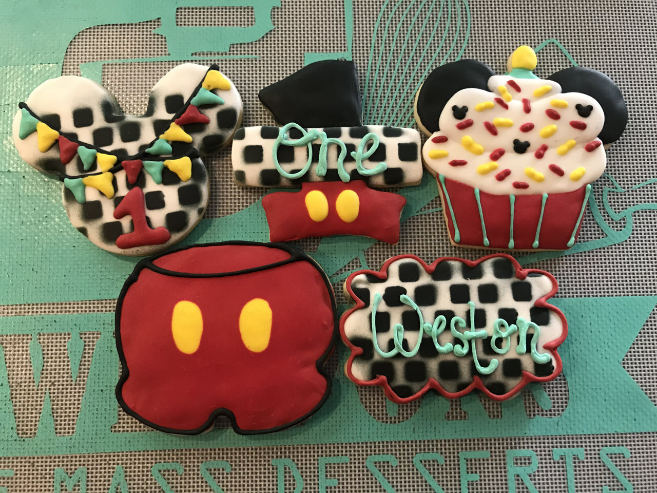 Mickey Mouse First Birthday Cookies Dozen