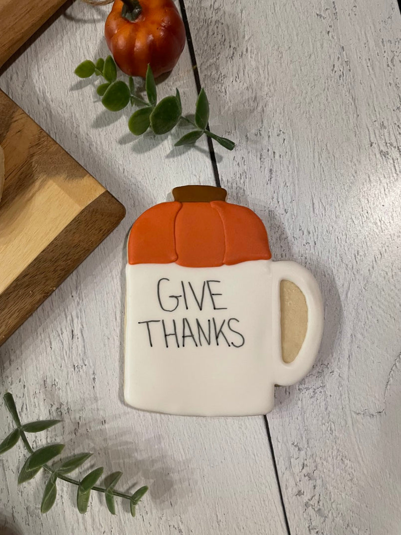 Pumpkin Mugs Cookies Give Thanks