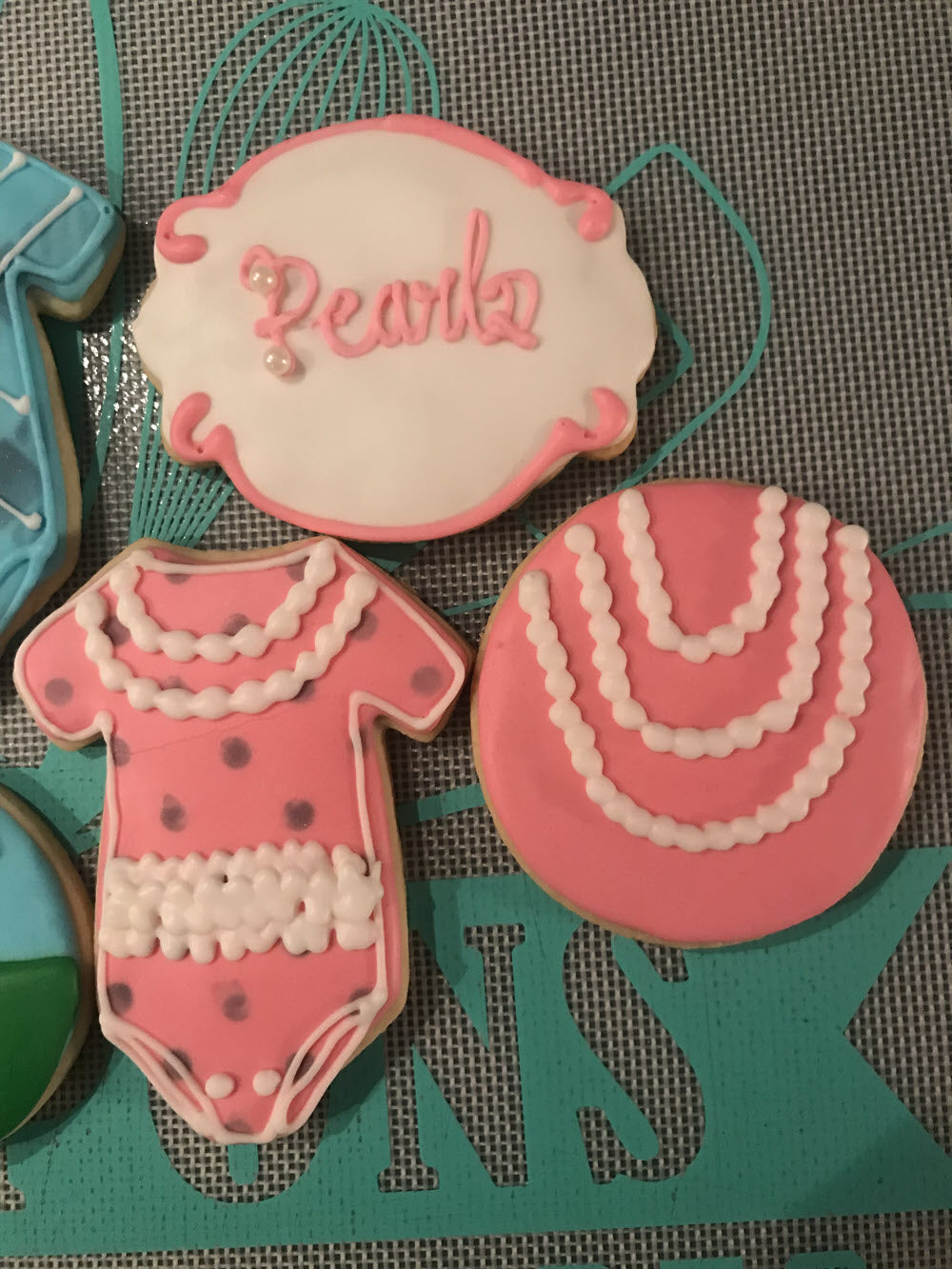 Putters or Pearls Gender Reveal Cookies Baby