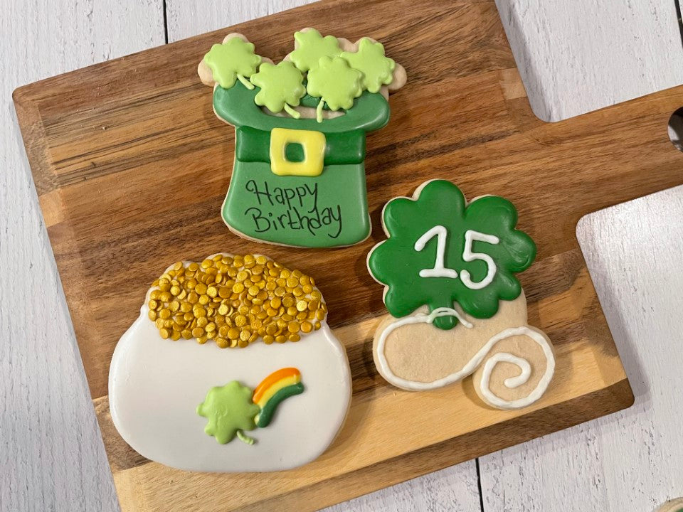 St Patricks Birthday Cookies