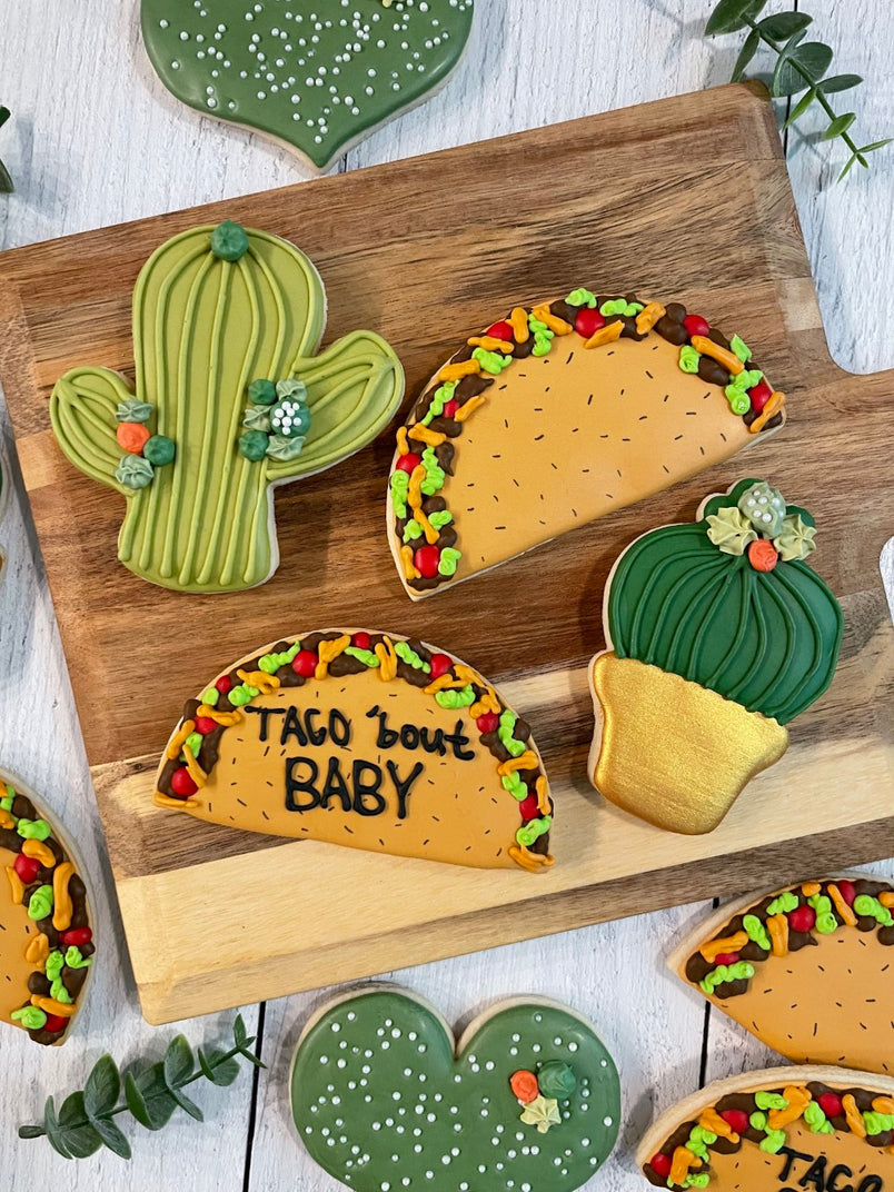 Taco Baby Shower Cookies