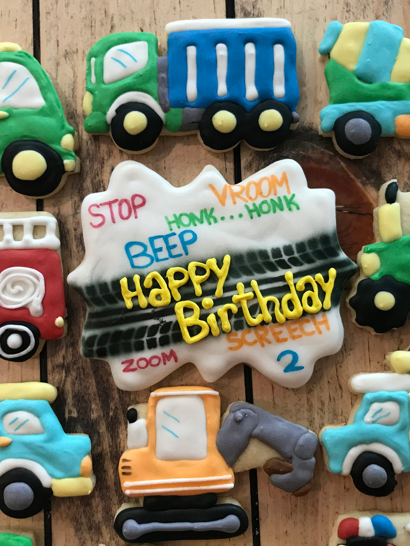 Traffic Jam Birthday Cookies Set