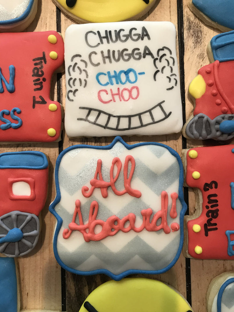 Train Birthday Cookies Set