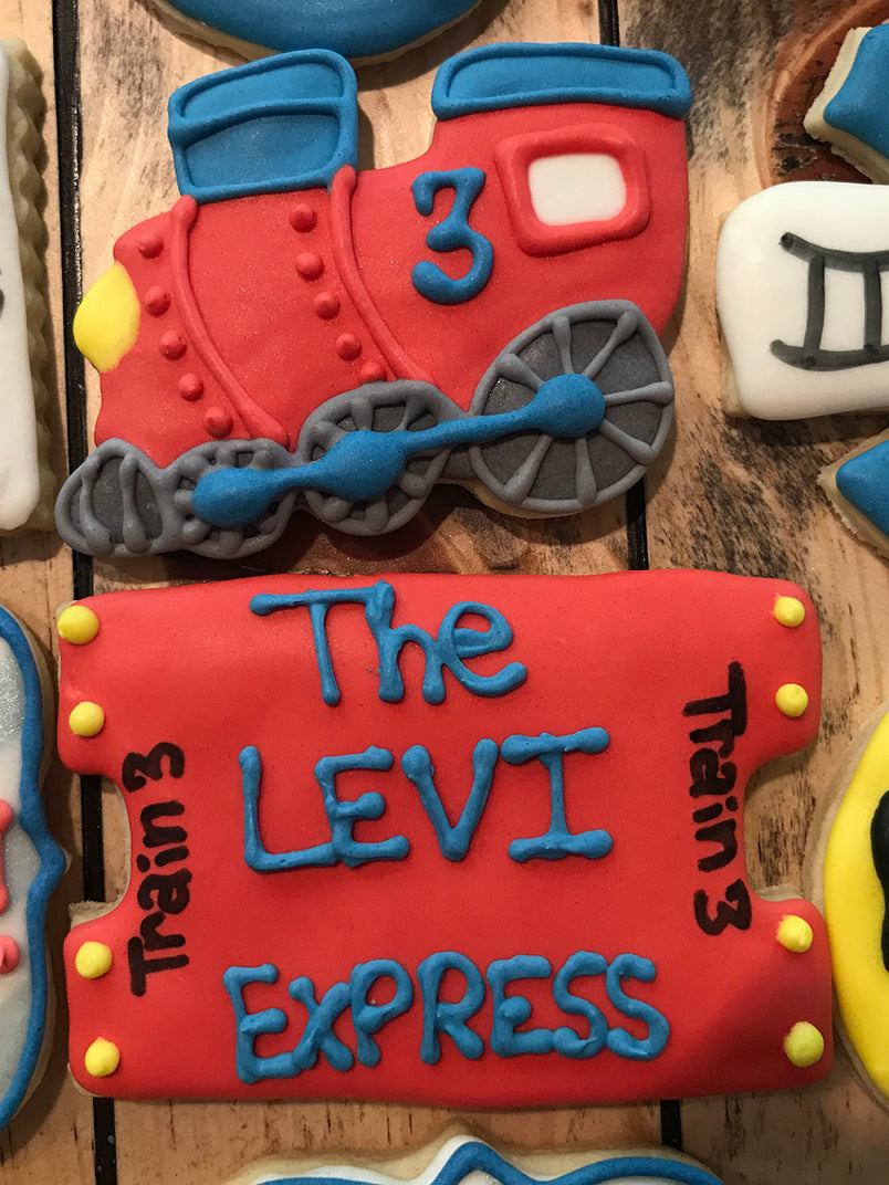 Train Birthday Cookies