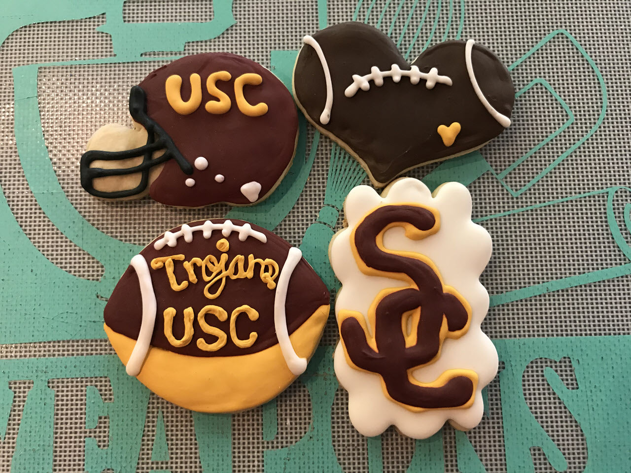 USC Trojans football sugar cookies