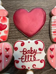 Valentines Baby Shower Cookies